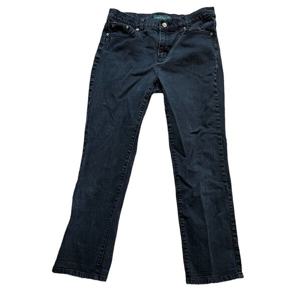 YOUTH RALPH LAUREN Black Classic Straight Casual Denim Jean 8 - Picture 2 of 11